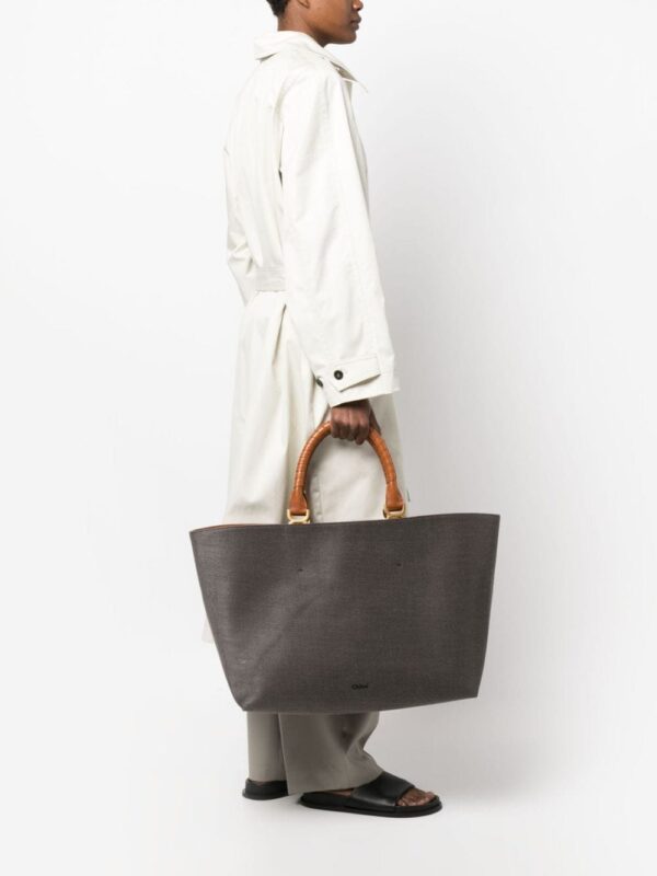 Chloé Marcie linen tote bag - Image 2