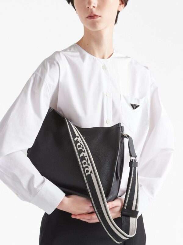 Prada triangle-logo hobo shoulder bag - Image 3