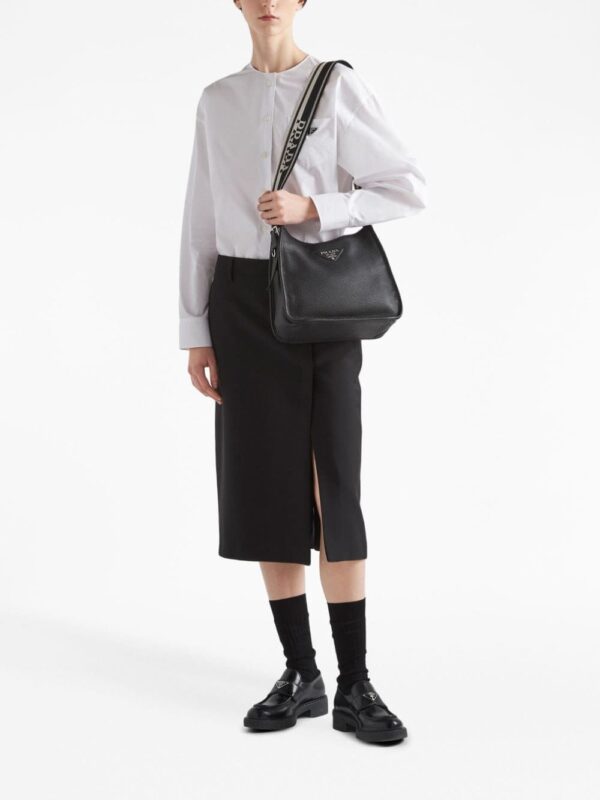 Prada triangle-logo hobo shoulder bag - Image 2