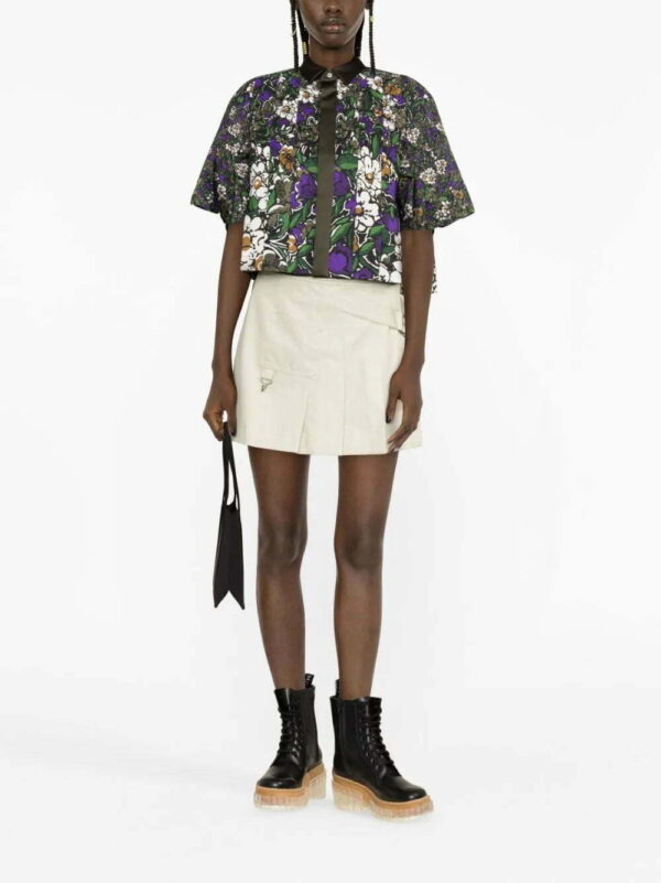 sacai  floral-print cropped shirt - Image 2