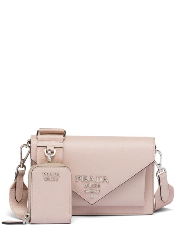 Prada logo-plaque mini shoulder bag