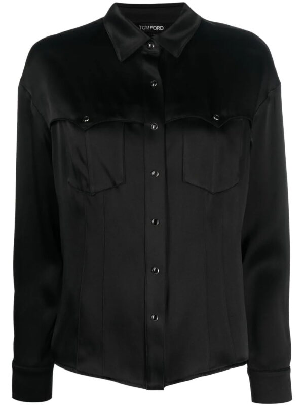TOM FORD  Western-style satin shirt