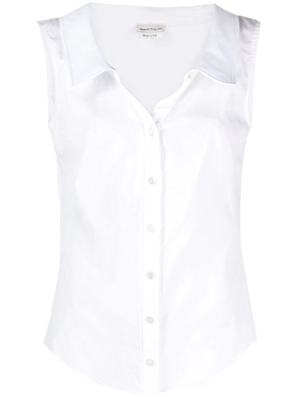 Alexander McQueen  sleeveless cotton shirt