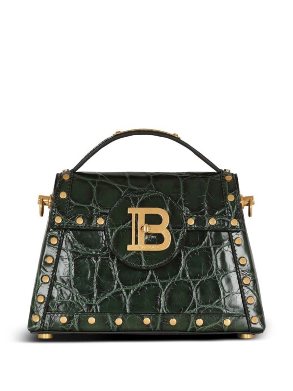 Balmain B-buzz crocodile-embossed shoulder bag