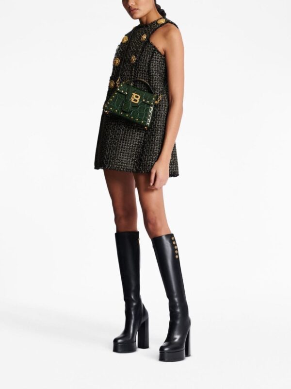Balmain B-buzz crocodile-embossed shoulder bag - Image 2