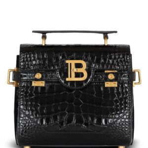 Balmain  B-Buzz 23 crocodile-embossed tote bag