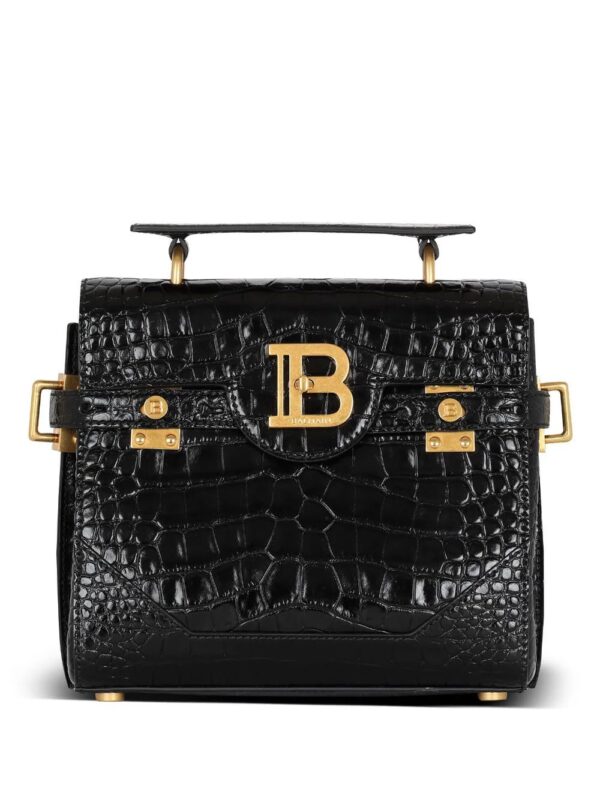 Balmain  B-Buzz 23 crocodile-embossed tote bag