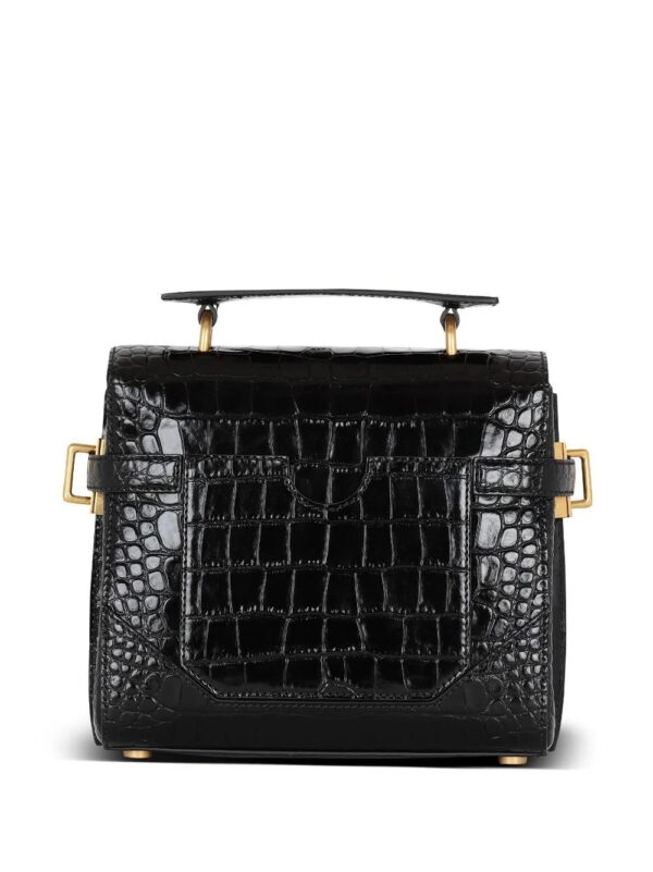 Balmain  B-Buzz 23 crocodile-embossed tote bag - Image 4