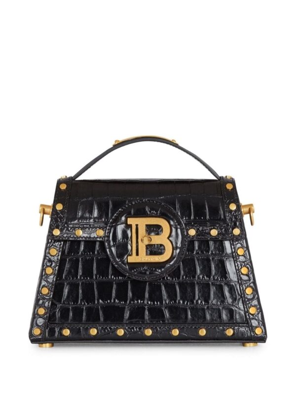 Balmain Bbuzz Dynastie embossed-crocodile bag
