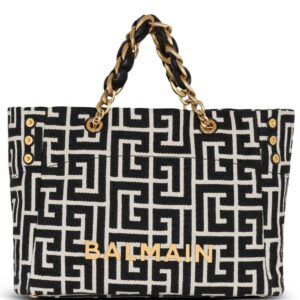 Balmain logo-plaque tote bag