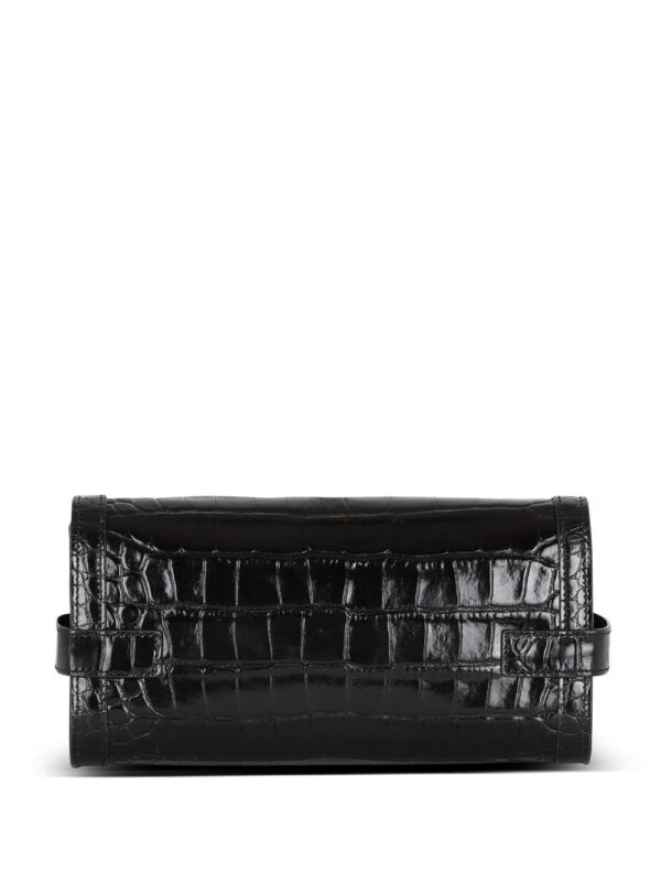 Balmain gold-plaque crocodile mini bag - Image 4
