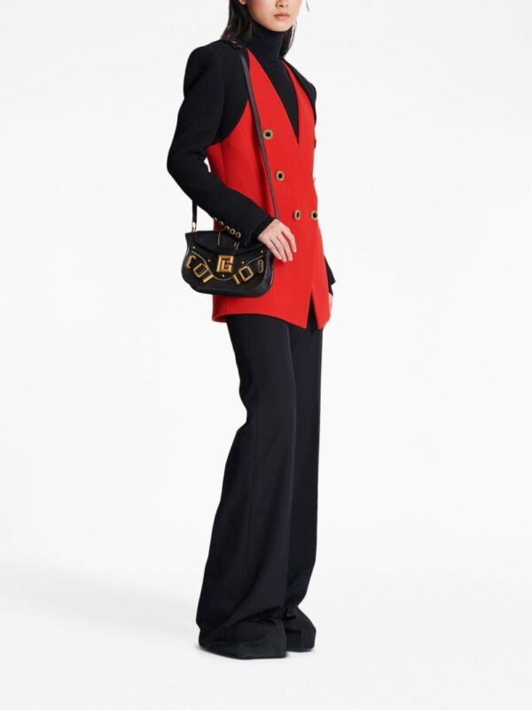 Balmain logo-appliqué shoulder bag - Image 2