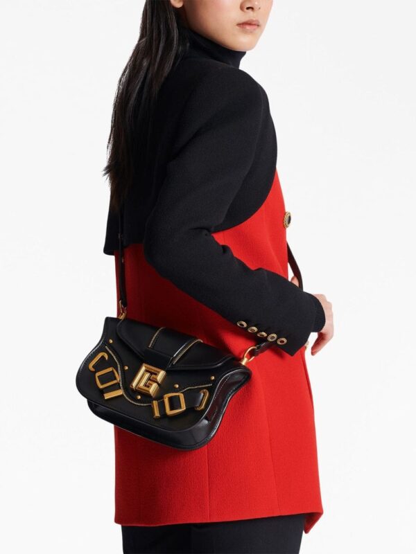 Balmain logo-appliqué shoulder bag - Image 3