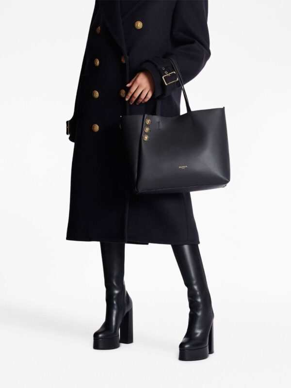 Balmain Emblème leather tote bag - Image 3