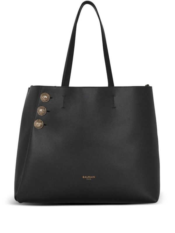 Balmain Emblème leather tote bag