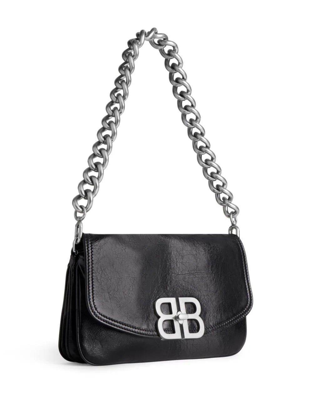 Balenciaga logo-plaque leather shoulder bag - Image 3