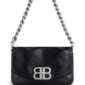 Balenciaga logo-plaque leather shoulder bag