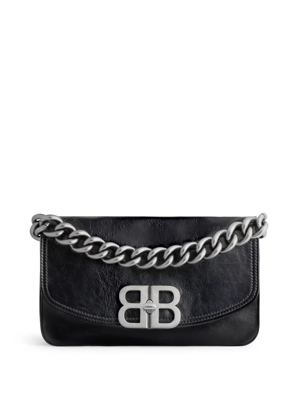 Balenciaga logo-plaque leather shoulder bag - Image 3