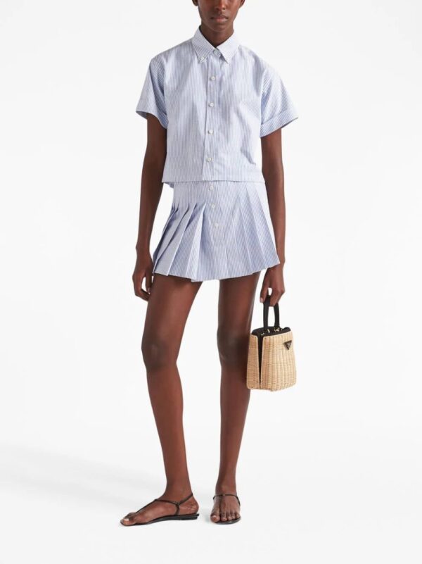Prada  striped cropped oxford shirt - Image 2