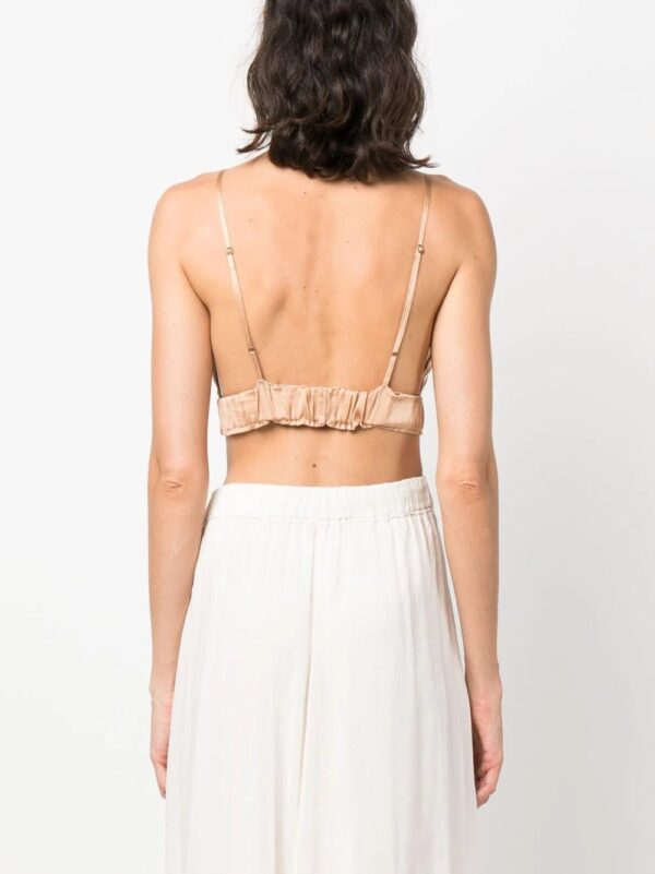 Forte Forte  shimmering-finish seam-detail bralette - Image 4