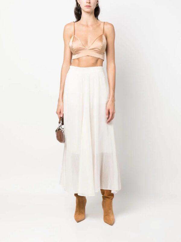 Forte Forte  shimmering-finish seam-detail bralette - Image 2