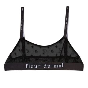 Fleur Du Mal  logo-underband monogram-pattern sheer bra
