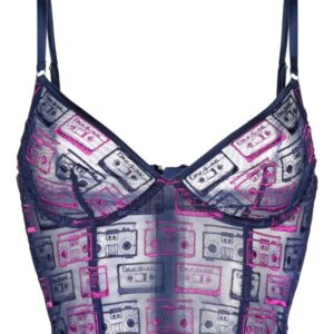 Fleur Du Mal Boombox silk corset bra