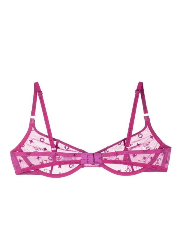 Fleur Du Mal  monogram-embroidered balconette bra - Image 2