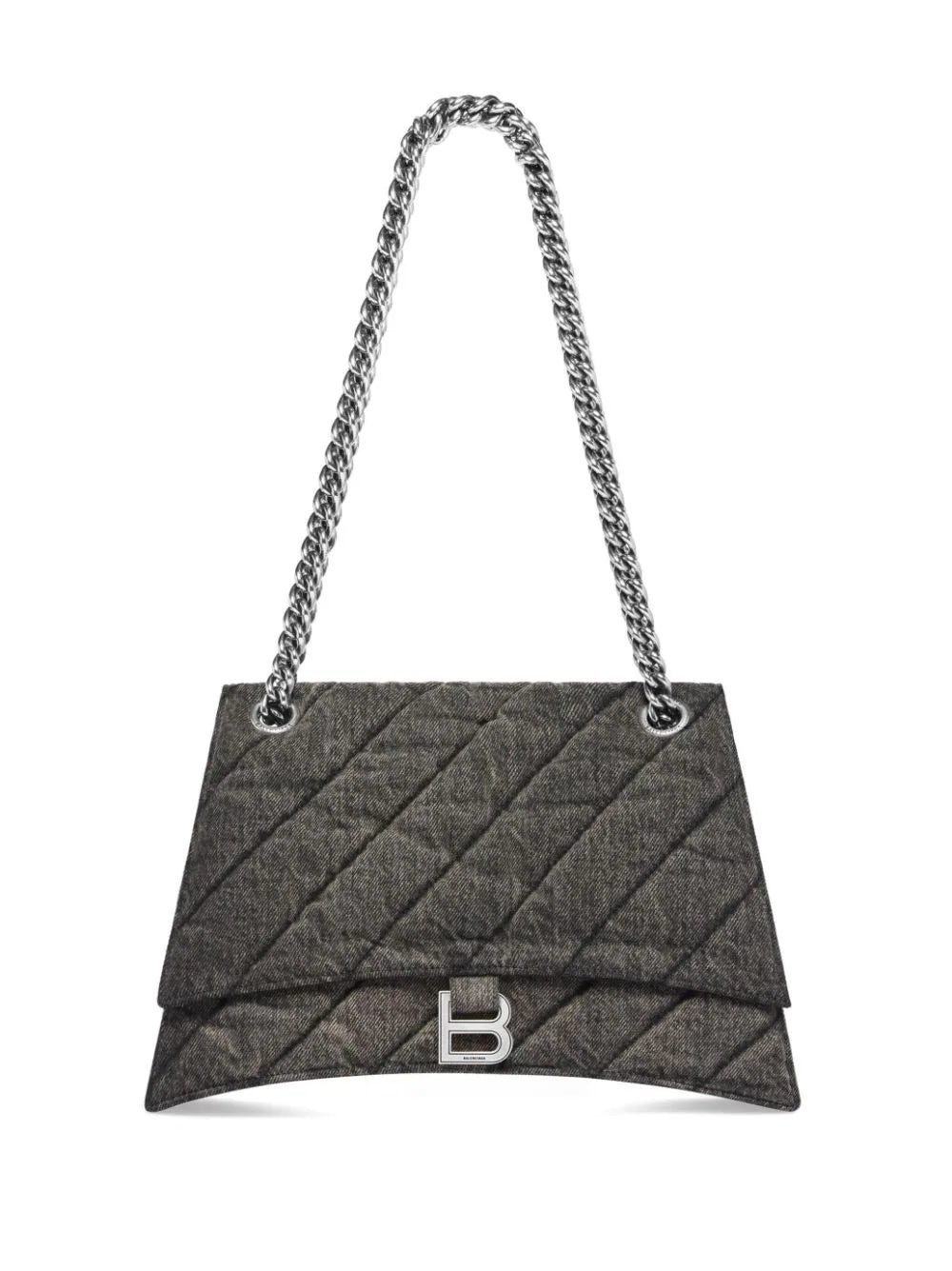Balenciaga medium Crush denim shoulder bag - Image 4
