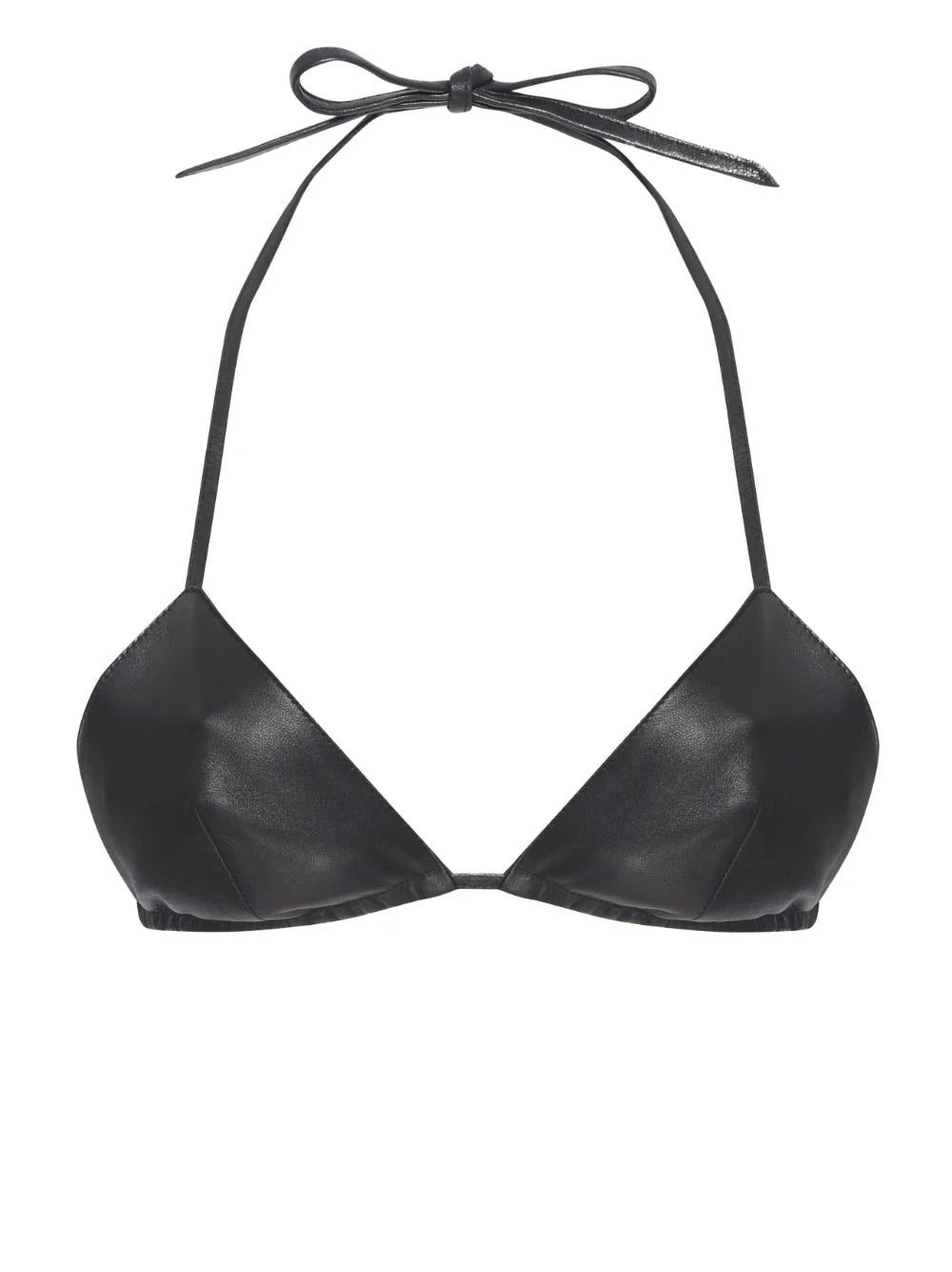 RTA triangle-cup leather bralette