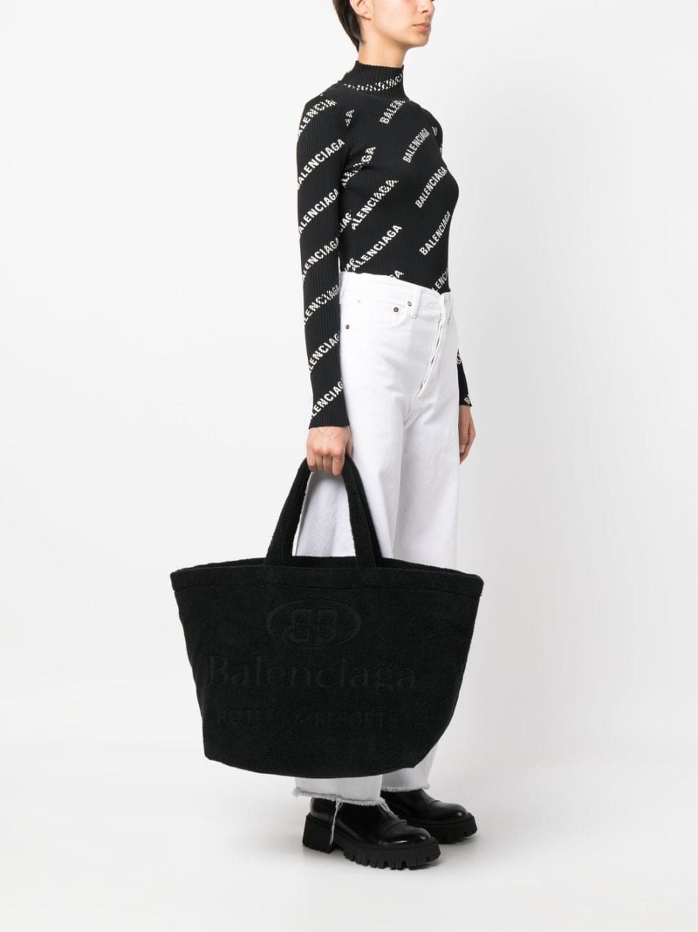 Balenciaga Jumbo logo-debossed tote bag - Image 2
