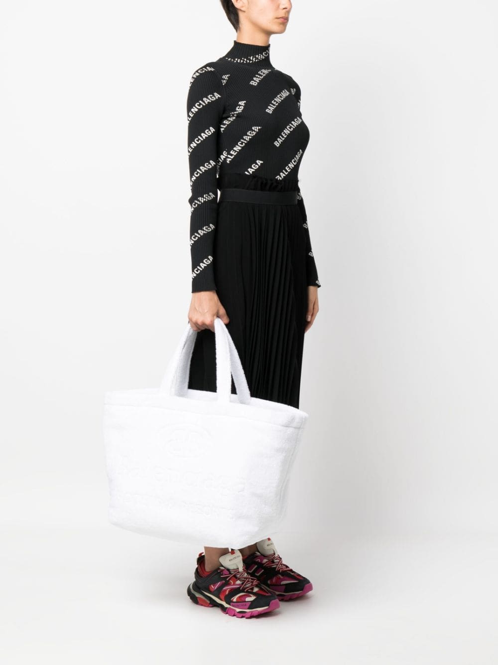 Balenciaga Jumbo logo-debossed tote bag - Image 2