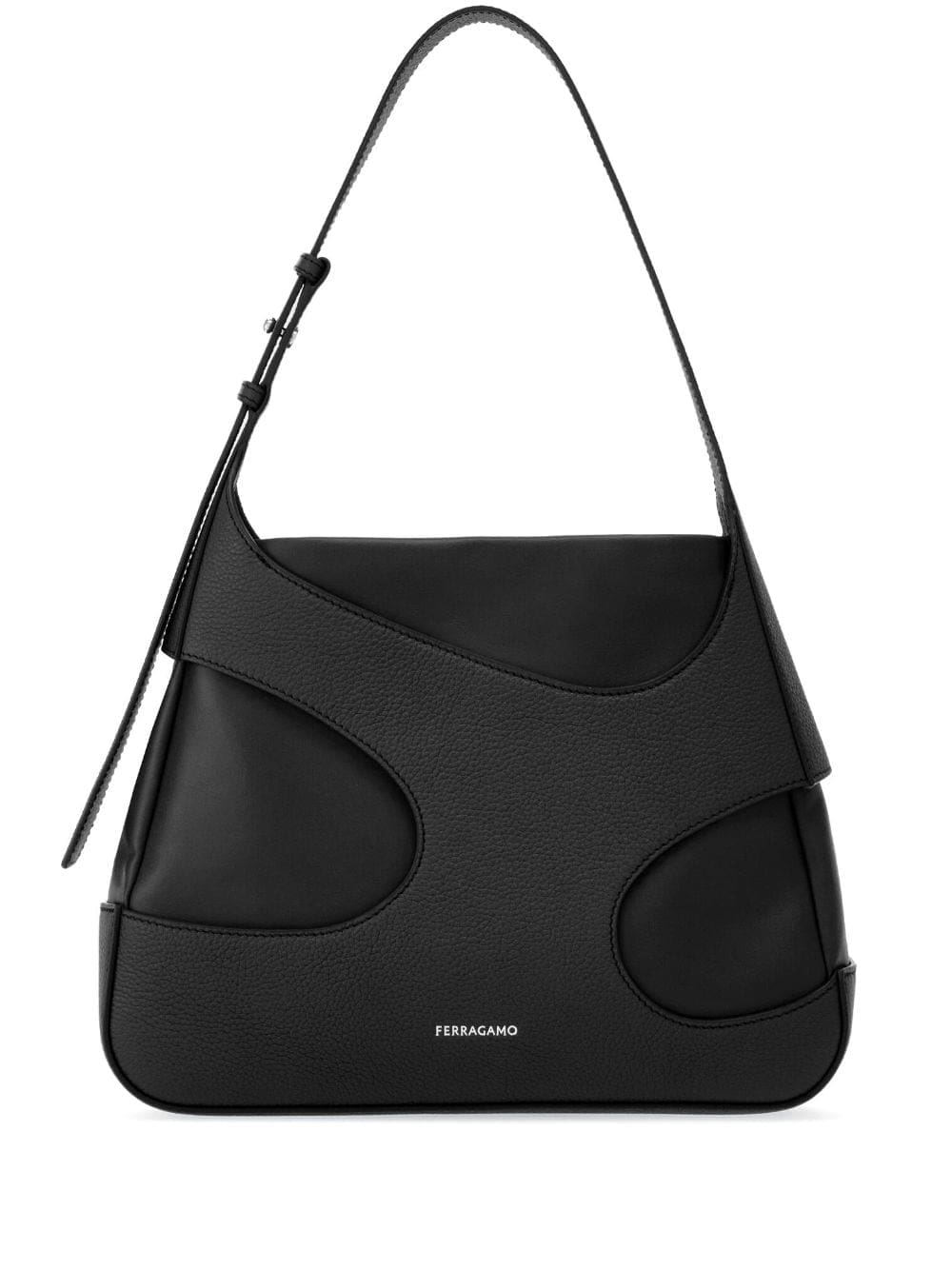 Ferragamo logo-print cut-out detailing shoulder bag