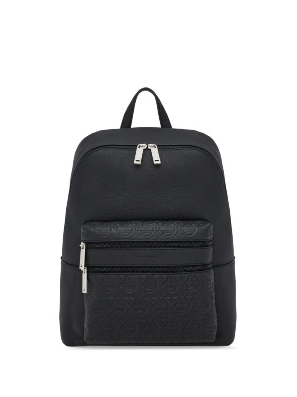 Ferragamo embossed-logo leather backpack