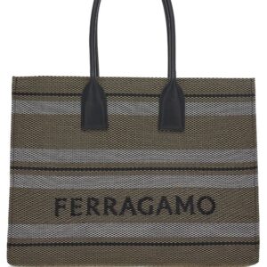 Ferragamo Signature (L) striped tote bag