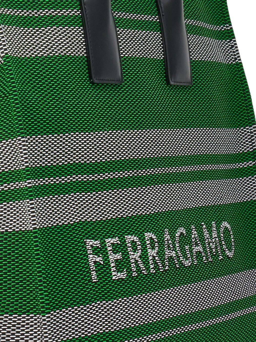 Ferragamo large jacquard striped tote bag - Image 4
