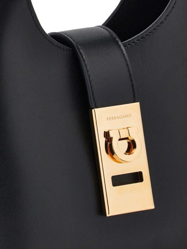 Ferragamo mini Gancini-buckle leather hobo bag - Image 4