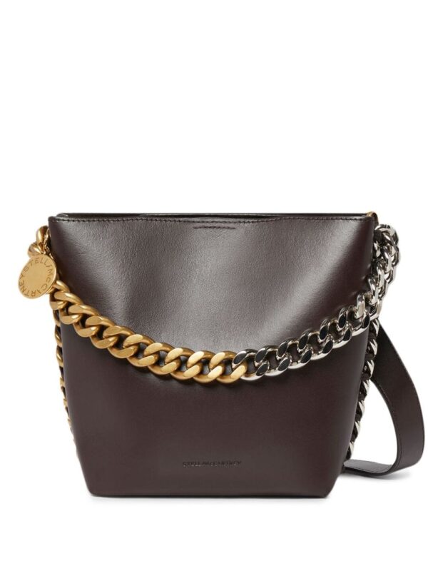 Stella McCartney Frayme logo-plaque shoulder bag