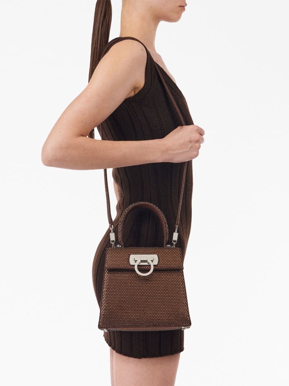 Ferragamo Iconic Top Handle crystal bag - Image 3