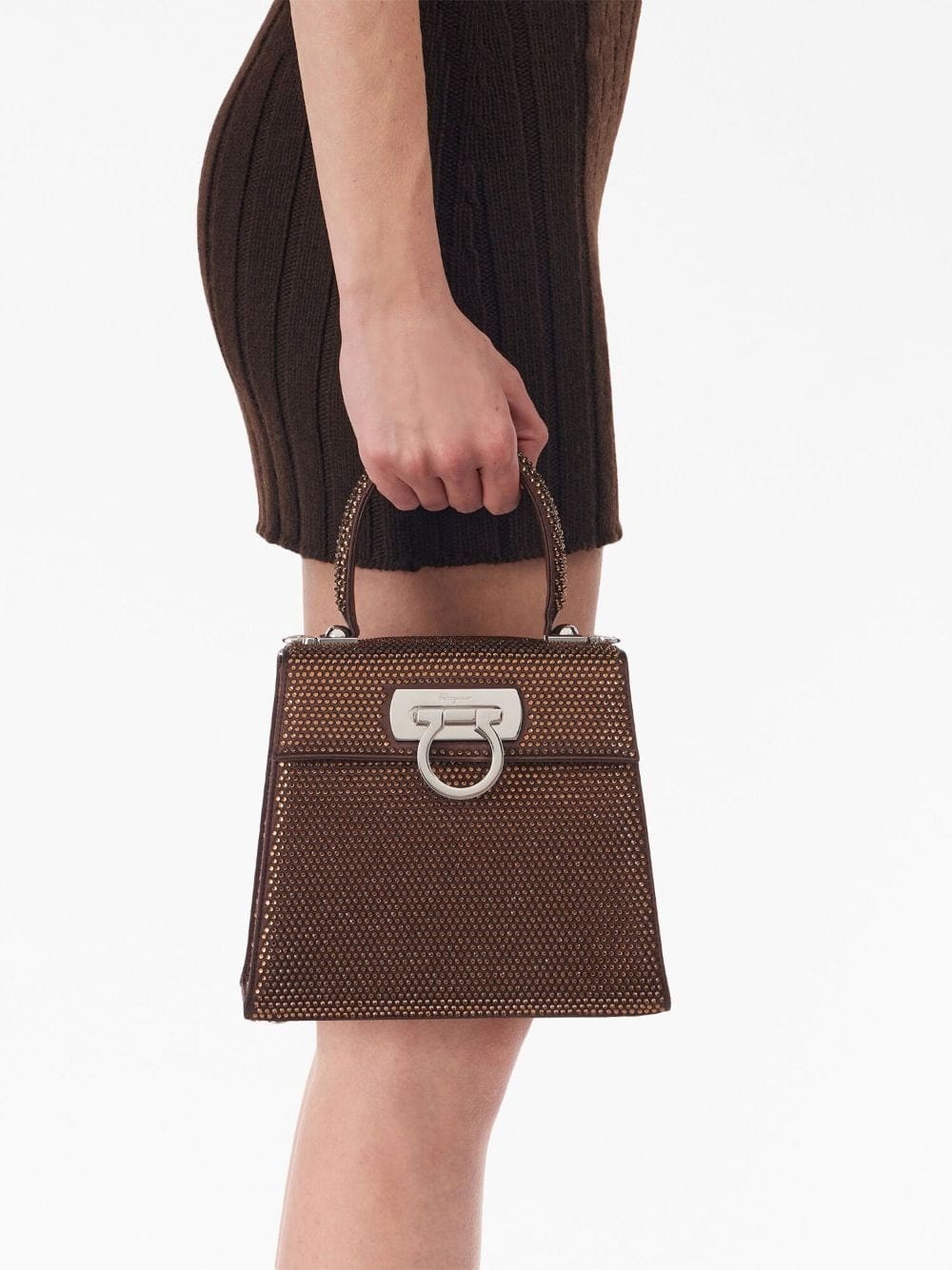 Ferragamo Iconic Top Handle crystal bag - Image 2