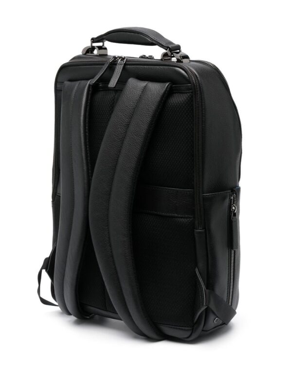 PIQUADRO logo-patch leather backpack - Image 3