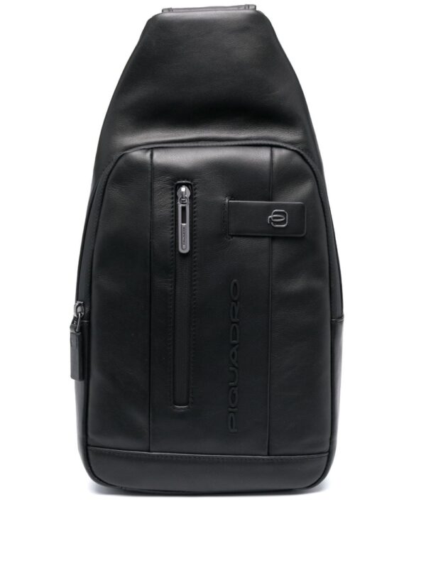 PIQUADRO logo-plaque zipped backpack