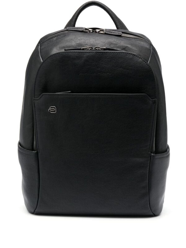 PIQUADRO logo-detail leather backpack