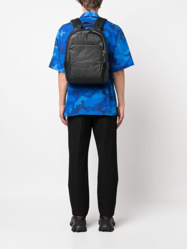 PIQUADRO logo-detail leather backpack - Image 2