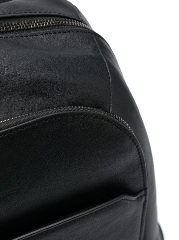 PIQUADRO logo-detail leather backpack - Image 4