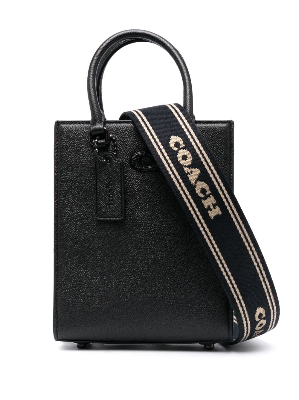 Coach logo plaque tote bag