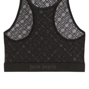 Palm Angels  sheer-lace logo racerback bra