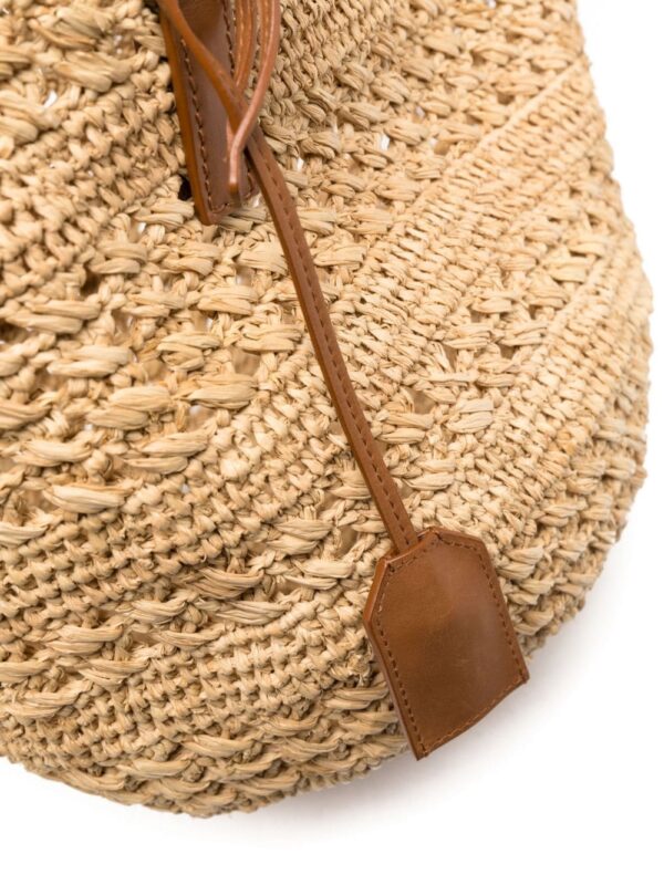 Saint Laurent crocheted raffia tote bag - Image 5