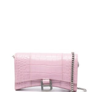 Balenciaga Hourglass crocodile-effect leather wallet