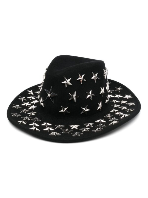 Philipp Plein star-stud embellished fedora hat